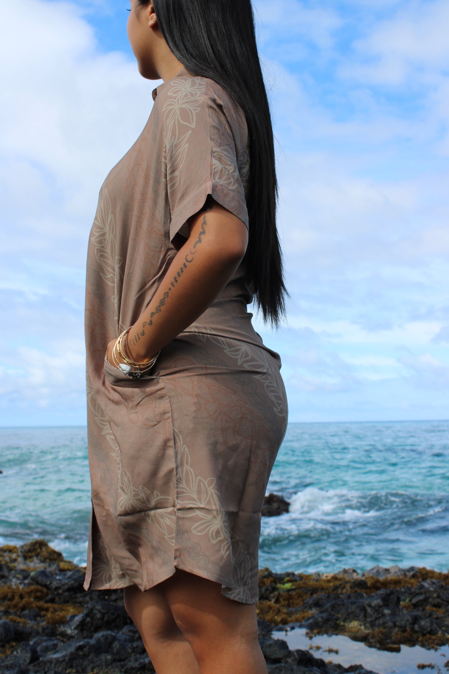 Wahine Lei Shirt Dress