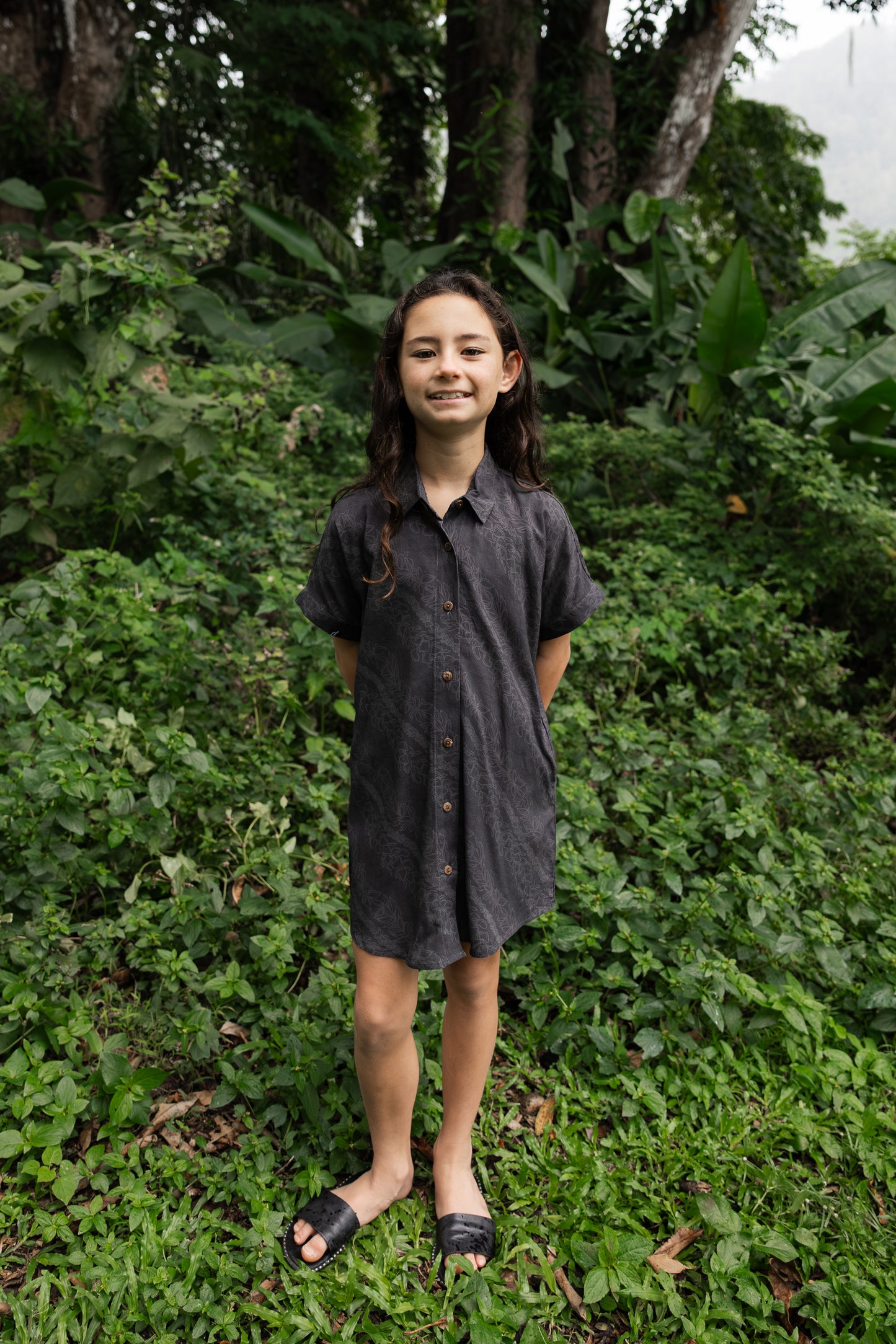Kaikamahine Lei Shirt Dress