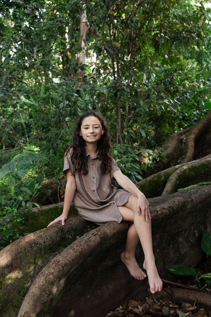 Kaikamahine Lei Shirt Dress