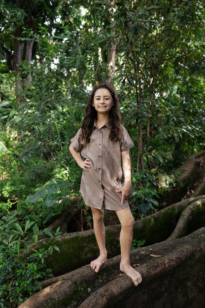Kaikamahine Lei Shirt Dress