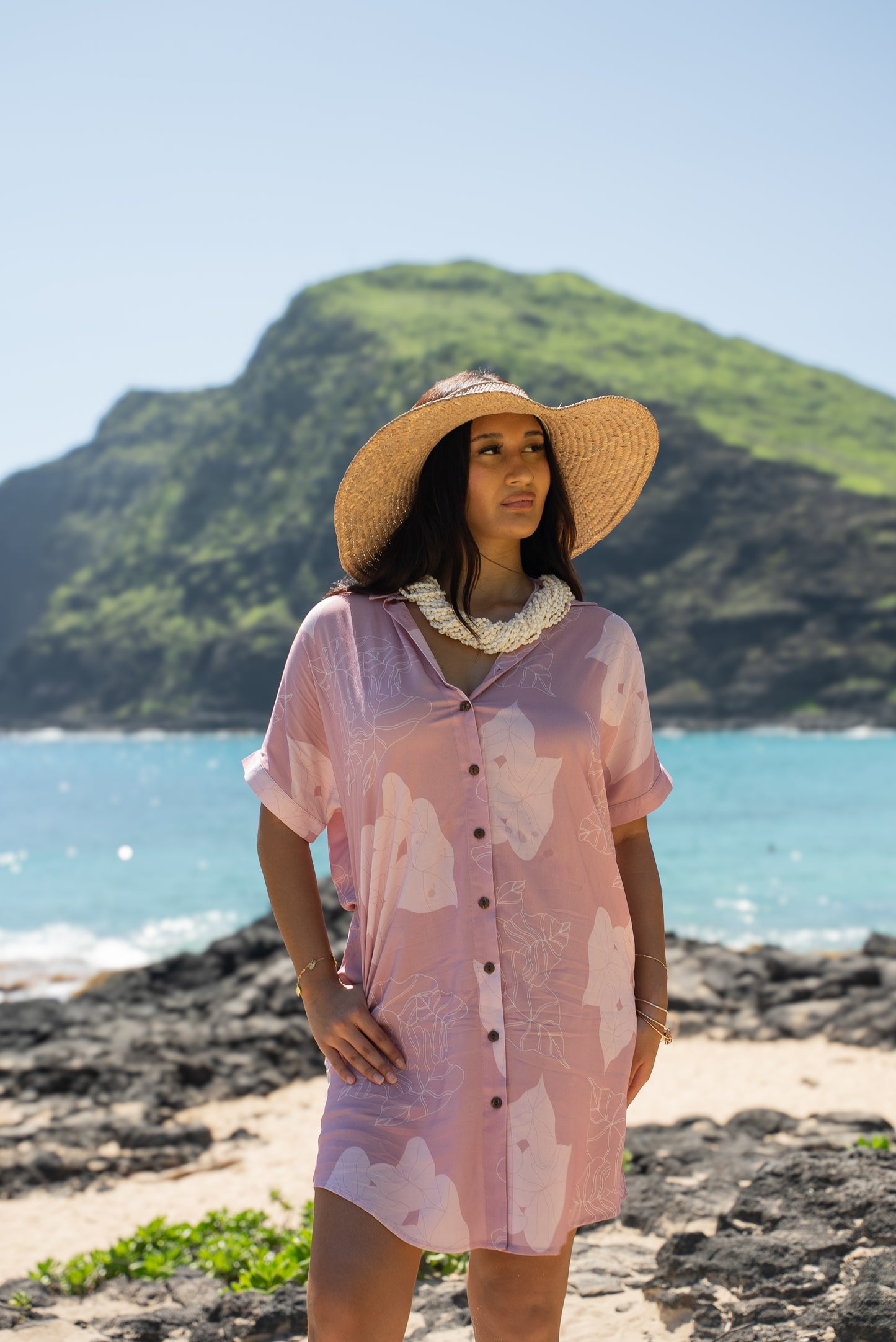 Wahine Kalo Shirt Dress