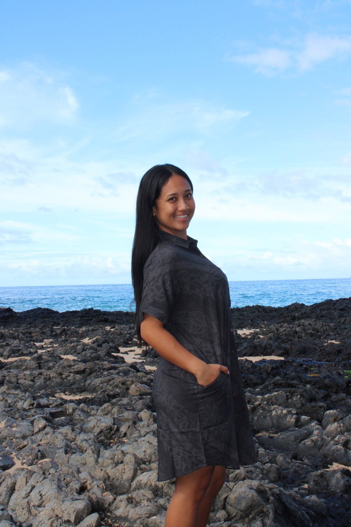 Wahine Lei Shirt Dress