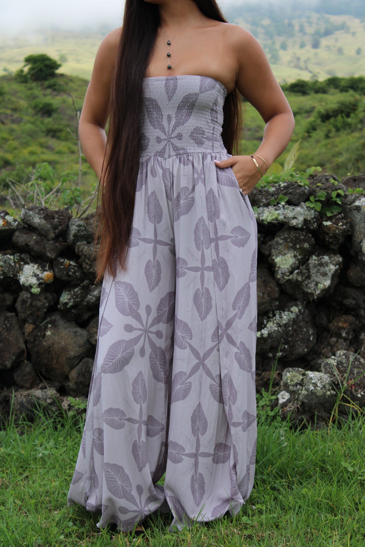 Wahine 'Ulu Strapless Jumpsuit